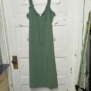 Derek Heart Olive Green Maxi Dress